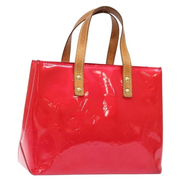 LOUIS VUITTON Monogram Vernis Reade PM Hand Bag Fuchsia Pink M91221 Auth 136883 - Picture 1 of 16